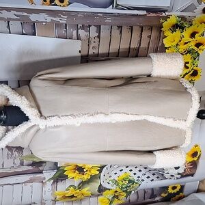 Blue Duck XL Shearling reversible coat,  soft real fur, and sheepskin.